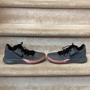 Nike Kobe women’s basketball sneakers, grey w/pink bittom, size 7.5, black laces